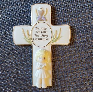 🛍Precious Moments 844032-First Holy Communion cross, girls